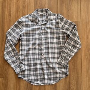 Kenneth Cole Black and White Plaid Men's Shirt